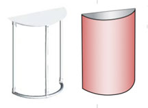 entasi curved podium table