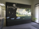 Emerald falls Fabric pop up display